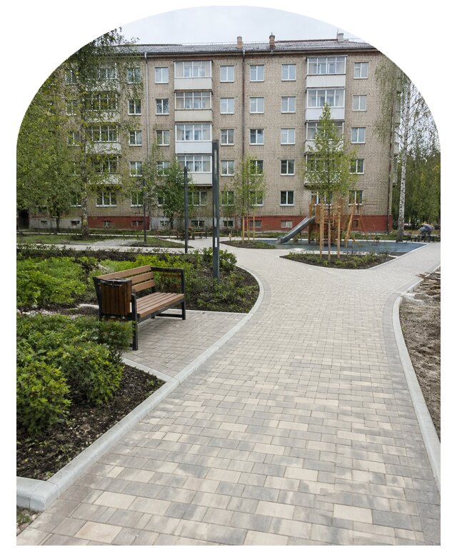 Благоустройство двора МКД под ключ в Бердске от 260300 р. | Метпроект-Брд